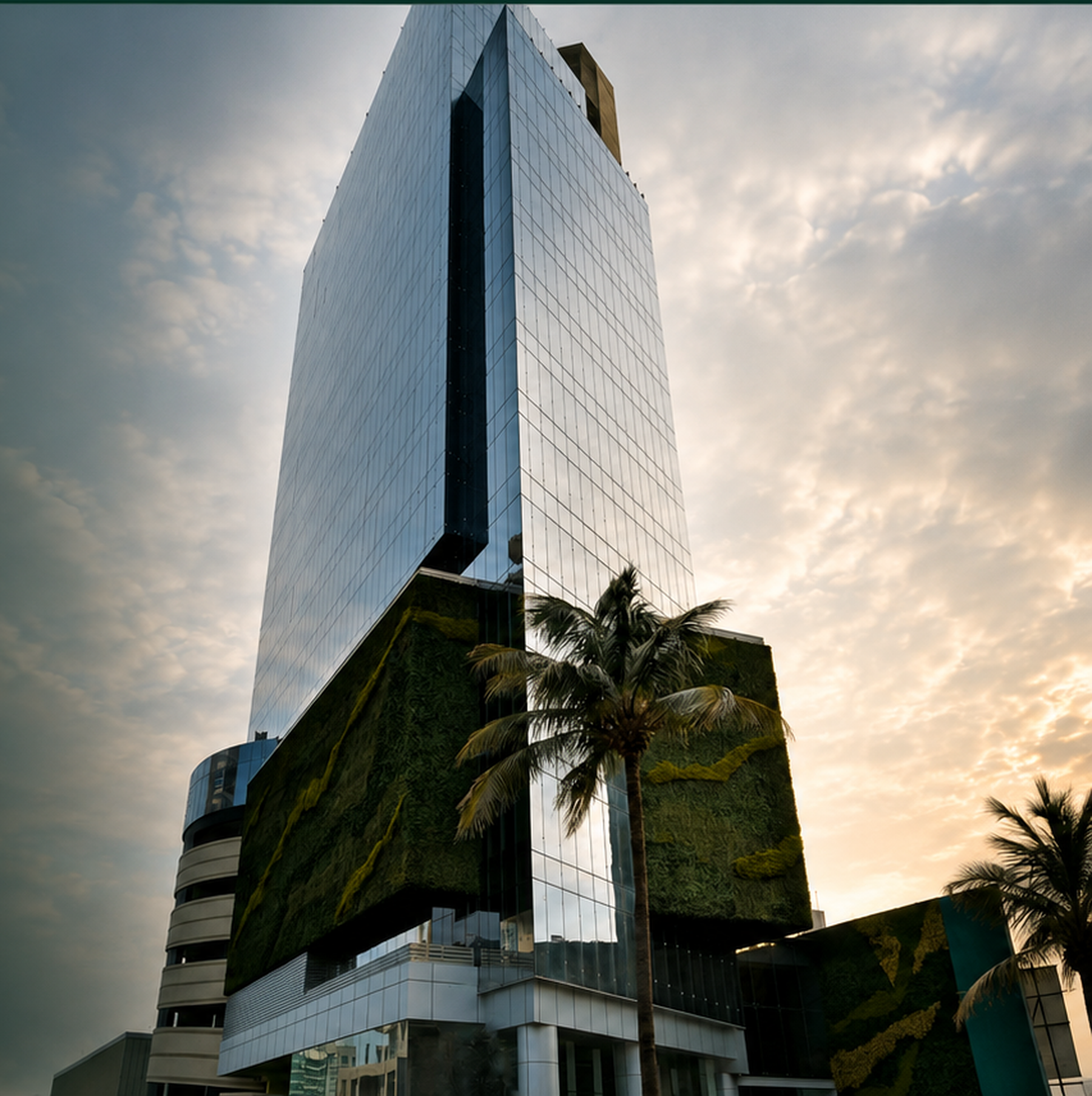 Torre corporativa y entorno institucional para servicios administrativos